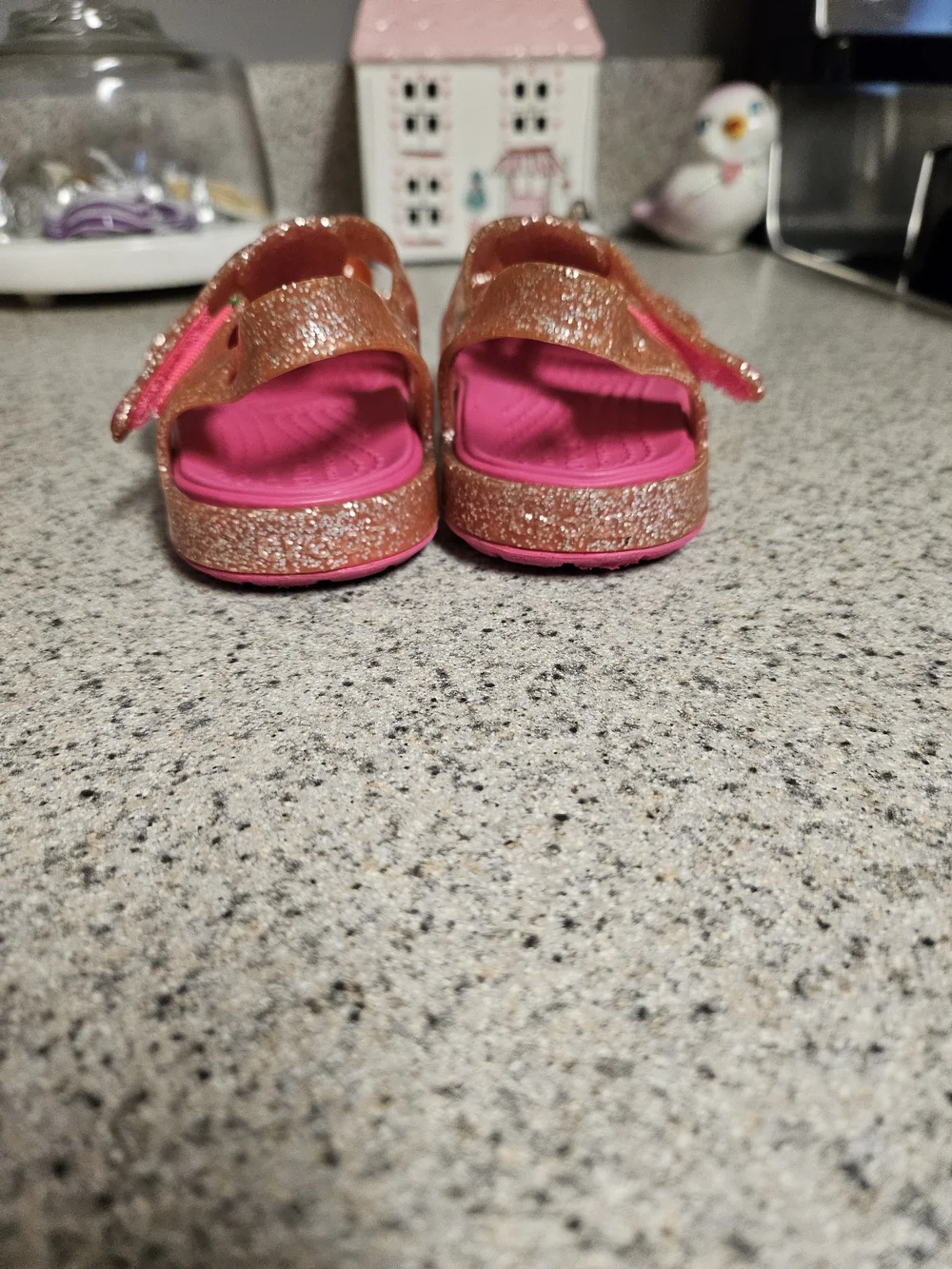 CROCS glittery rose